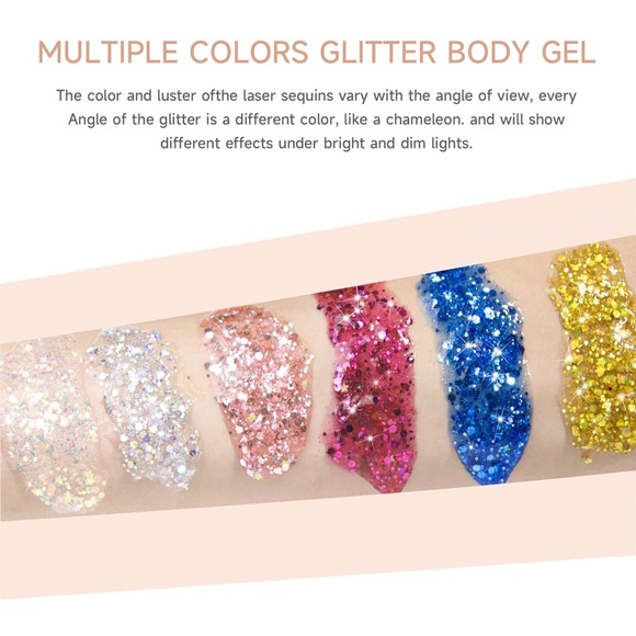 Glitter Face Paint- Holographic Chunky for Halloween, Music Festivals, or Raves - Picture 7 of 11